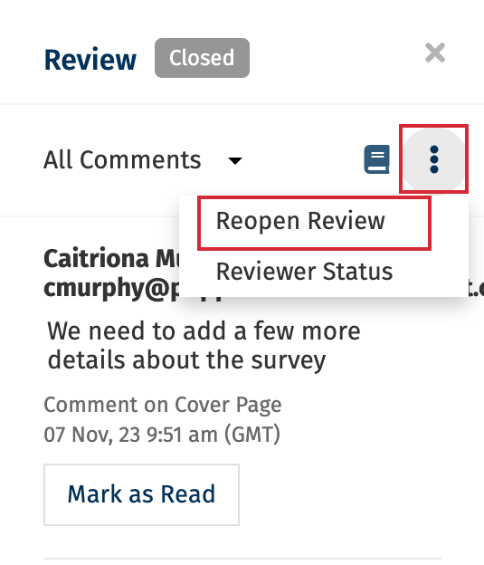 How To Guide Close and Reopen Reviews